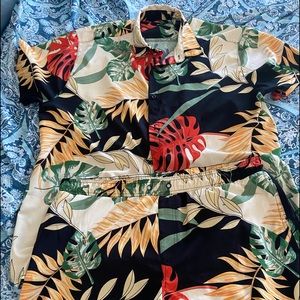 Button down Shorts set